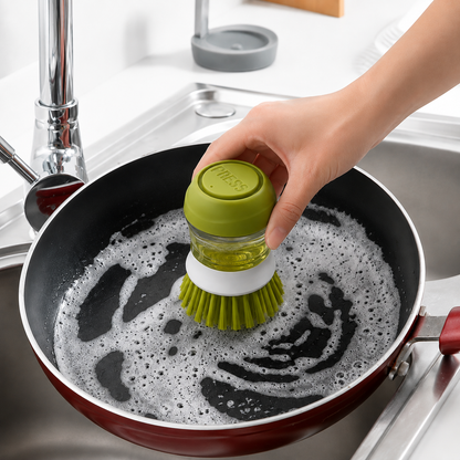Cepillo para platos con jabon 2 en 1